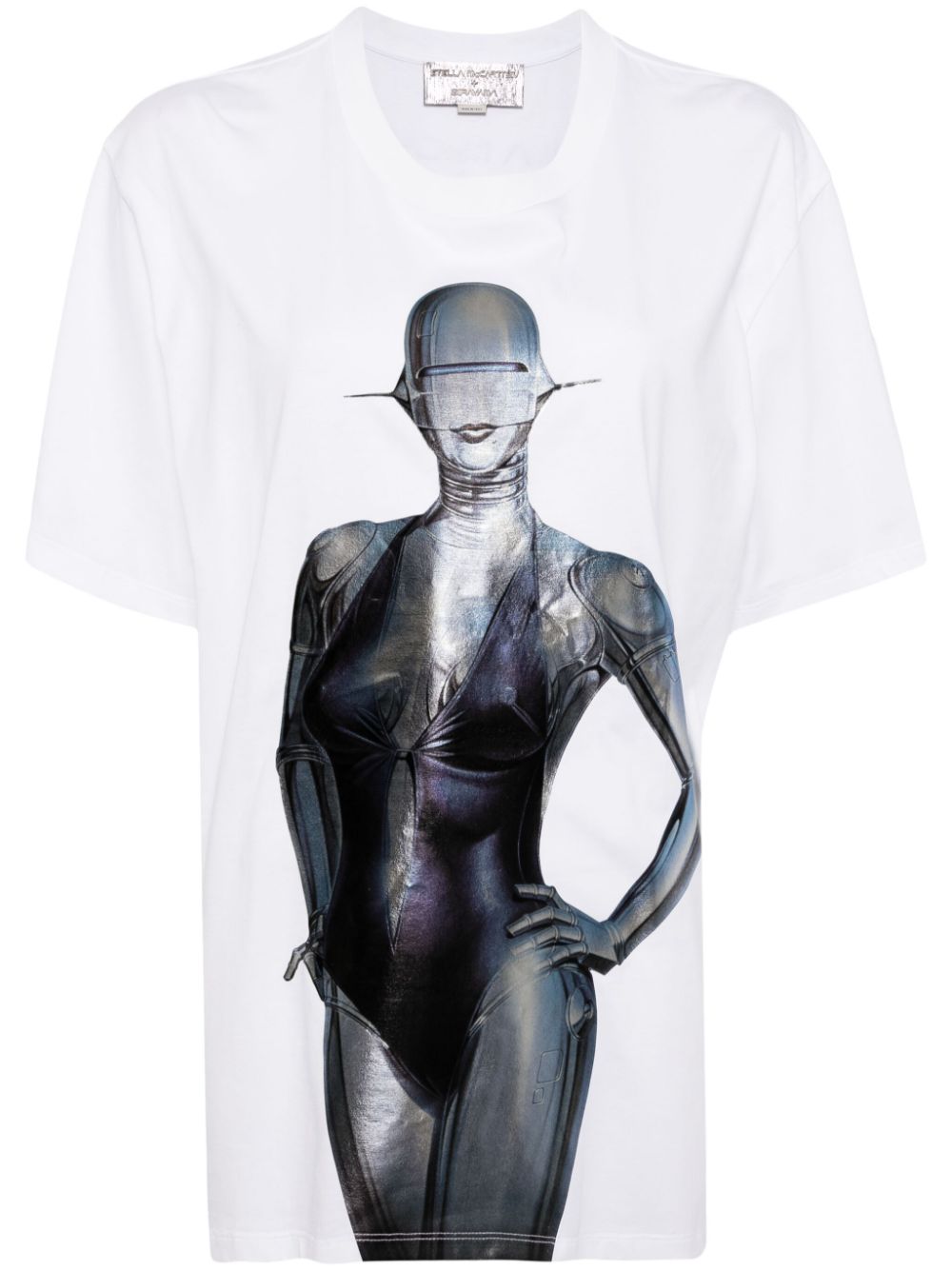 Stella McCartney x Sorayama Sexy Robot cotton T-shirt - White von Stella McCartney