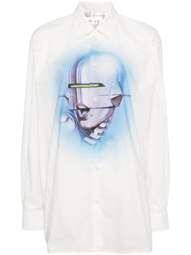 Stella McCartney x Sorayama Sexy Robot cotton shirt - White von Stella McCartney