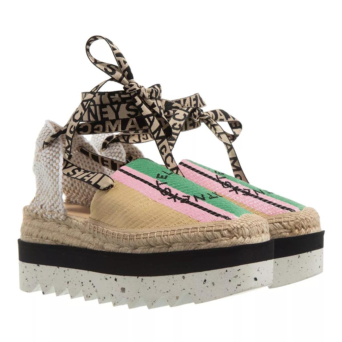 Stella McCartney Espadrilles - Gaia Striped Raffia Platform Espadrilles - Gr. 36 (EU) - in Bunt - für Damen von Stella Mccartney