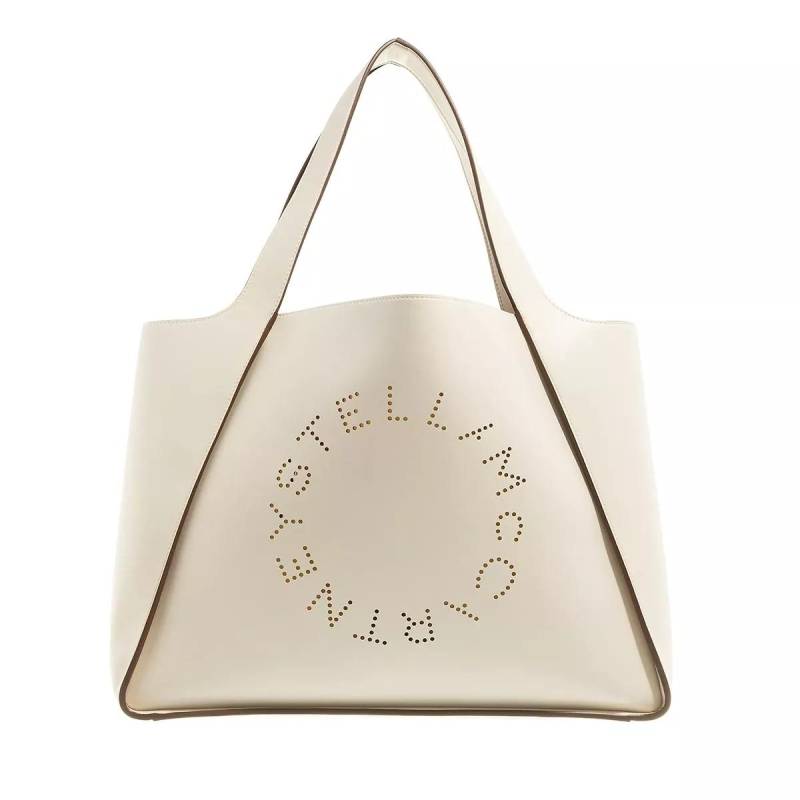 Stella McCartney Handtasche - Logo Tote Bag Leather - Gr. unisize - in Creme - für Damen von Stella Mccartney