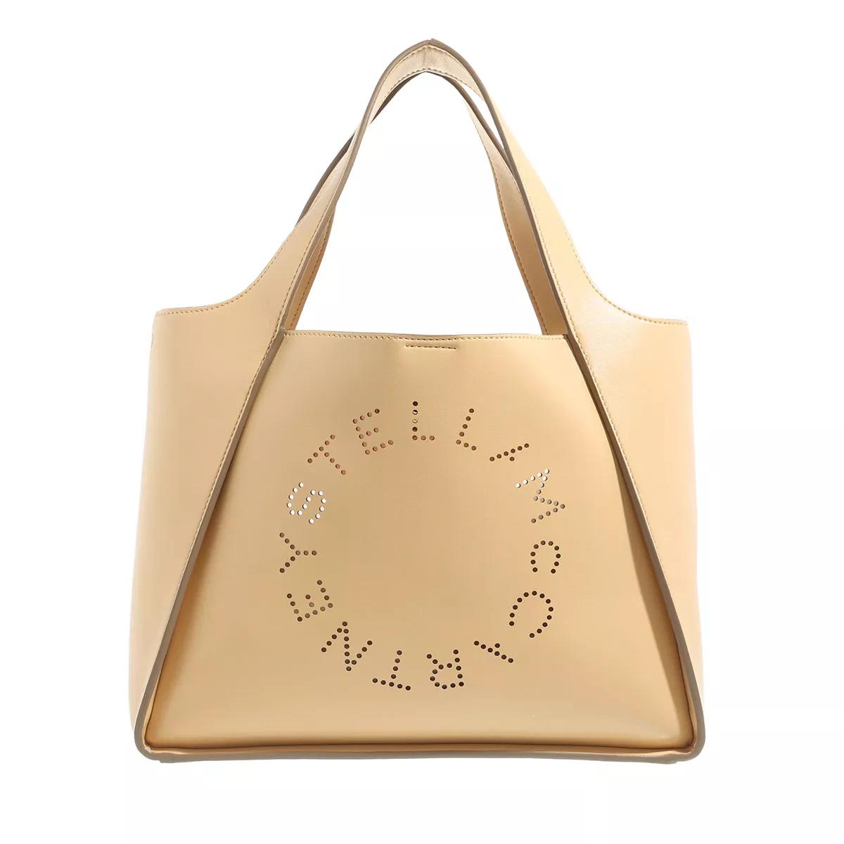 Stella McCartney Henkeltasche - Logo Crossbody Bag Eco Soft - Gr. unisize - in Beige - für Damen von Stella Mccartney