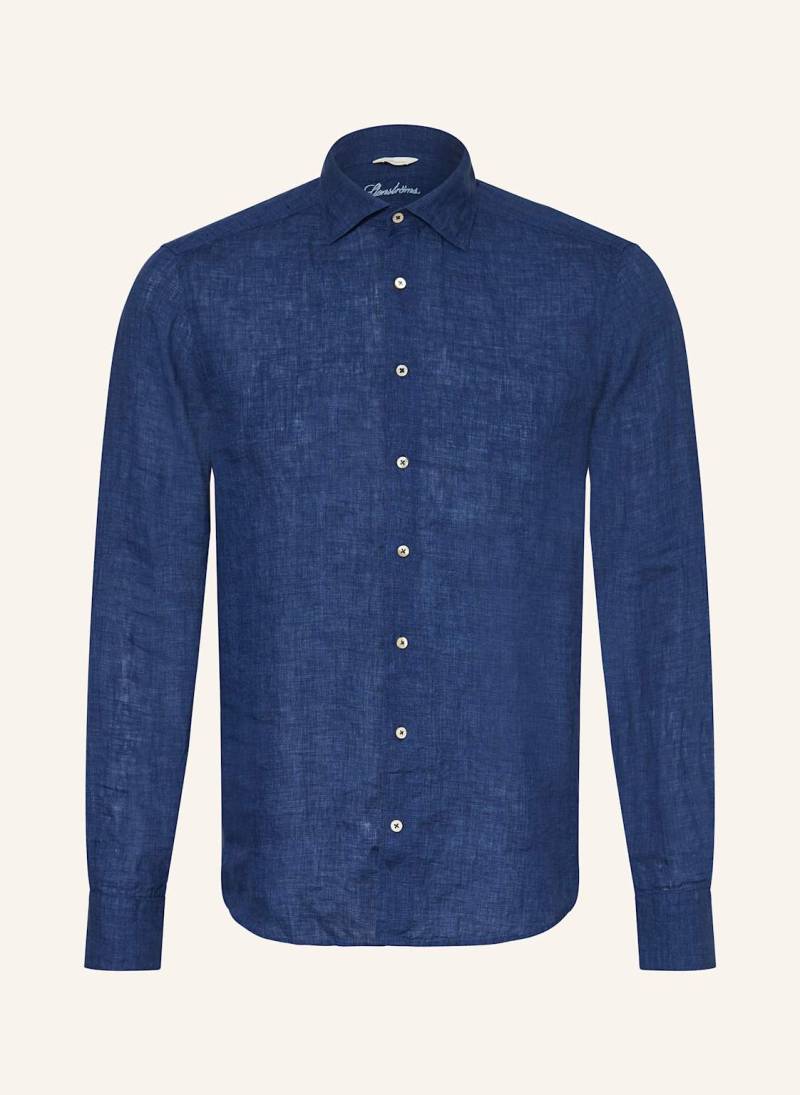 Stenströms Leinenhemd Slim Fit blau von Stenströms