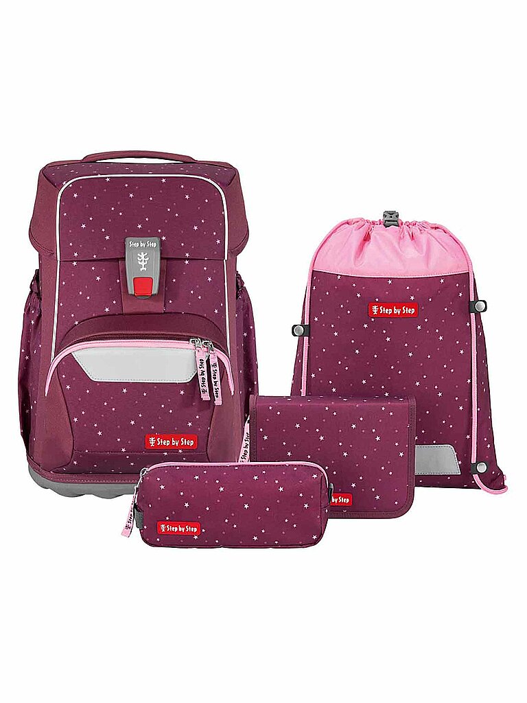 STEP BY STEP Schultaschen Set 4tlg BASIS Berry Stars von Step by Step