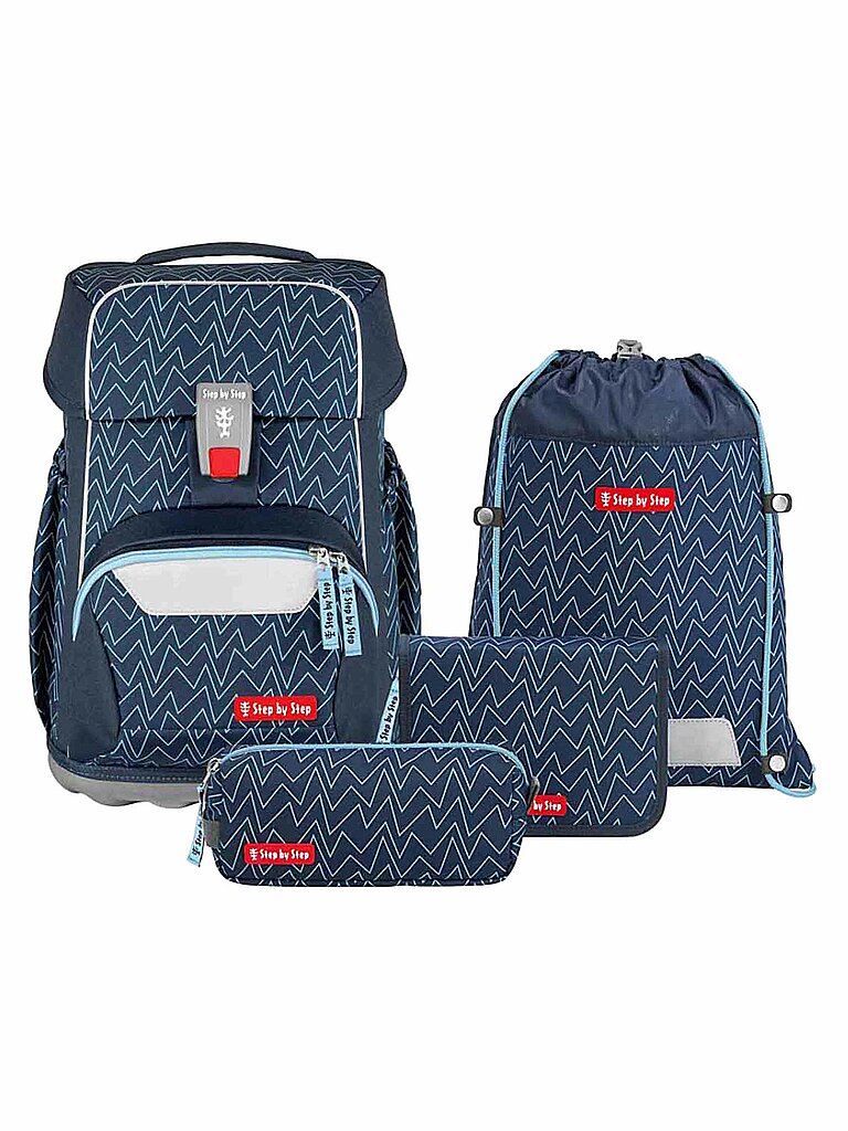STEP BY STEP Schultaschen Set 4tlg BASIS Blue Lines STEP BY STEP Schultaschen Set 4tlg BASIS Blue Lines von Step by Step