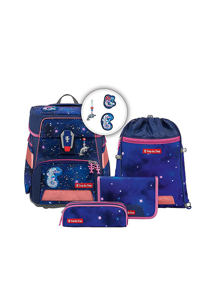 STEP BY STEP Schultaschen Set 5tlg SPACE Reflect Star Seahorse Zoe von Step by Step