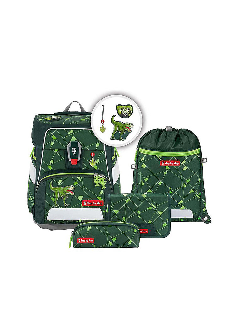 STEP BY STEP Schultaschen Set 5tlg SPACE Shine Dino Night Tyro von Step by Step