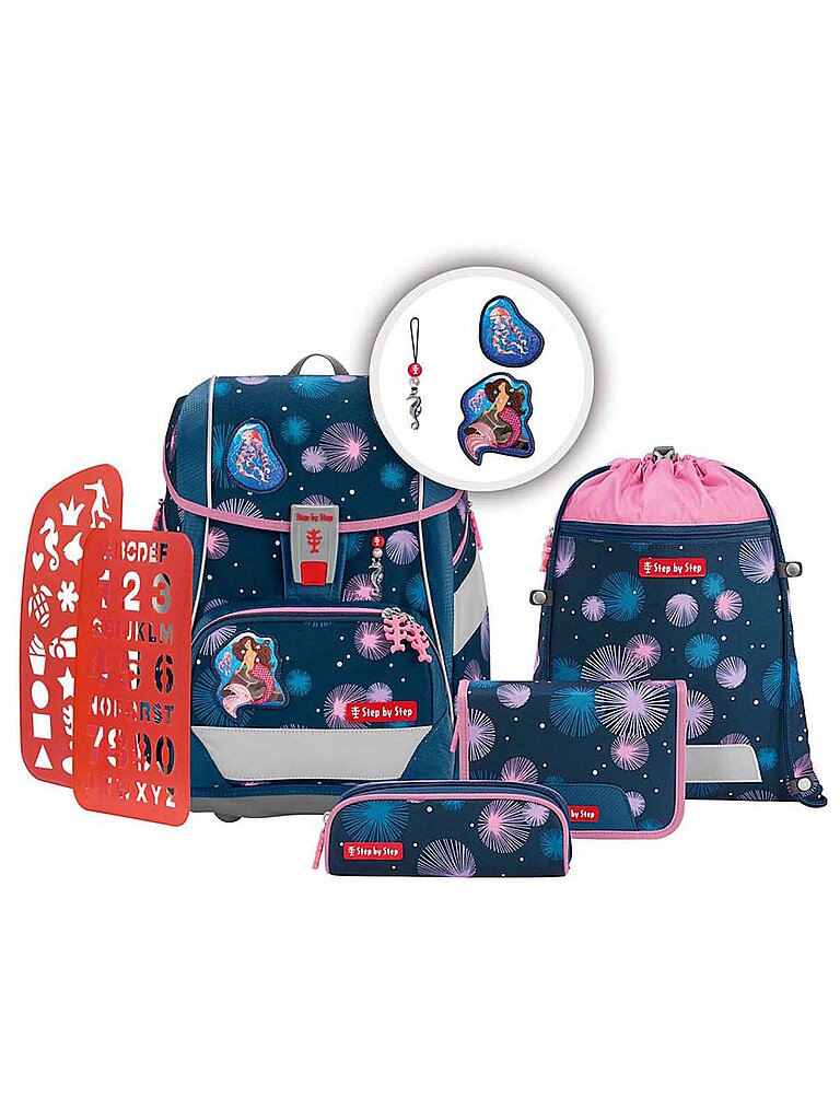 STEP BY STEP Schultaschen Set 6tlg - 2in1 Plus Mermaid Delia von Step by Step