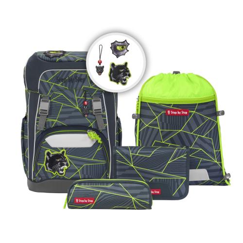 Step by Step GIANT Schulrucksack-Set Dark Cat Chiko, 5-teilig von Step by Step