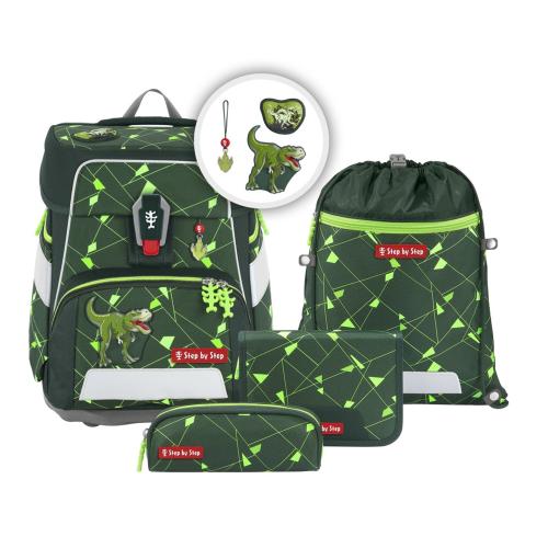 Step by Step SPACE SHINE Schulranzen-Set Dino Night Tyro, 5-teilig von Step by Step