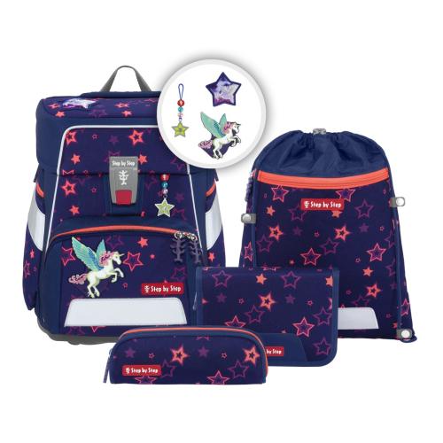 Step by Step SPACE SHINE Schulranzen-Set Pegasus Night Nuala, 5-teilig von Step by Step