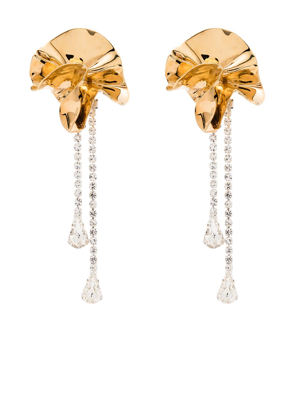 Sterling King crystal drop statement earrings - Gold von Sterling King