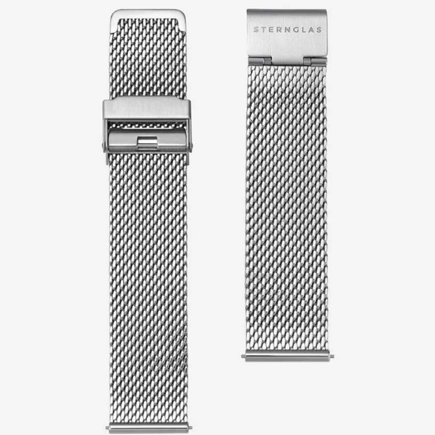 Sternglas S03-MI04 Milanaise 20 Silber Uhrarmband von Sternglas