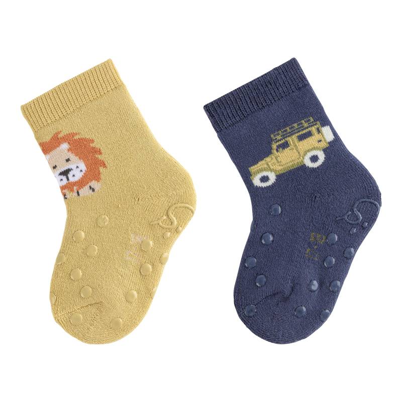 2er-Pack ABS-Krabbelsocken Löwe Auto von Sterntaler