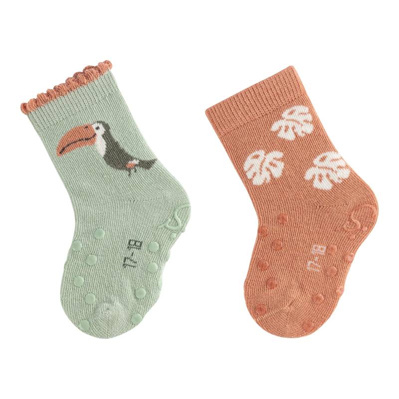 2er-Pack ABS-Krabbelsocken Tukan Monstera von Sterntaler