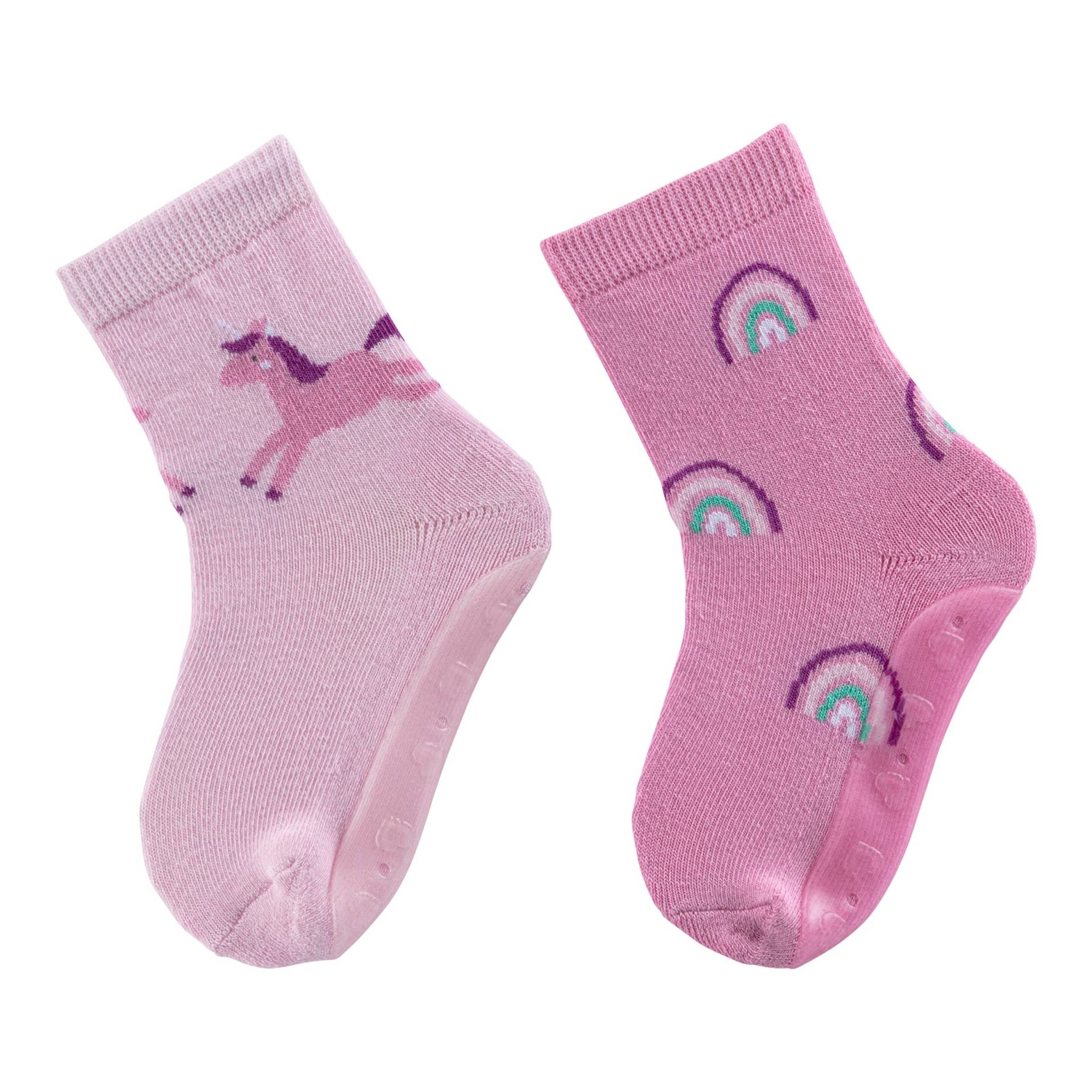 2er-Pack ABS-Socken Fliesen Flitzer Einhorn Regenbogen 2er-Pack ABS-Socken Fliesen Flitzer Einhorn Regenbogen von Sterntaler