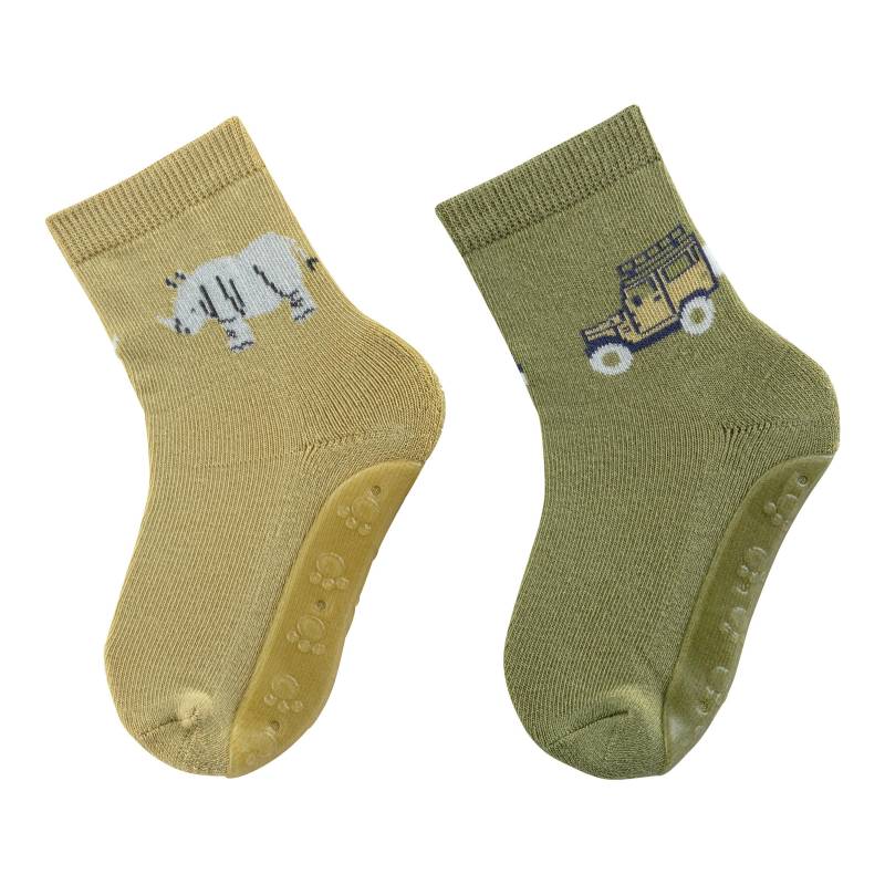 2er-Pack ABS-Socken Fliesen Flitzer Nashorn Auto von Sterntaler