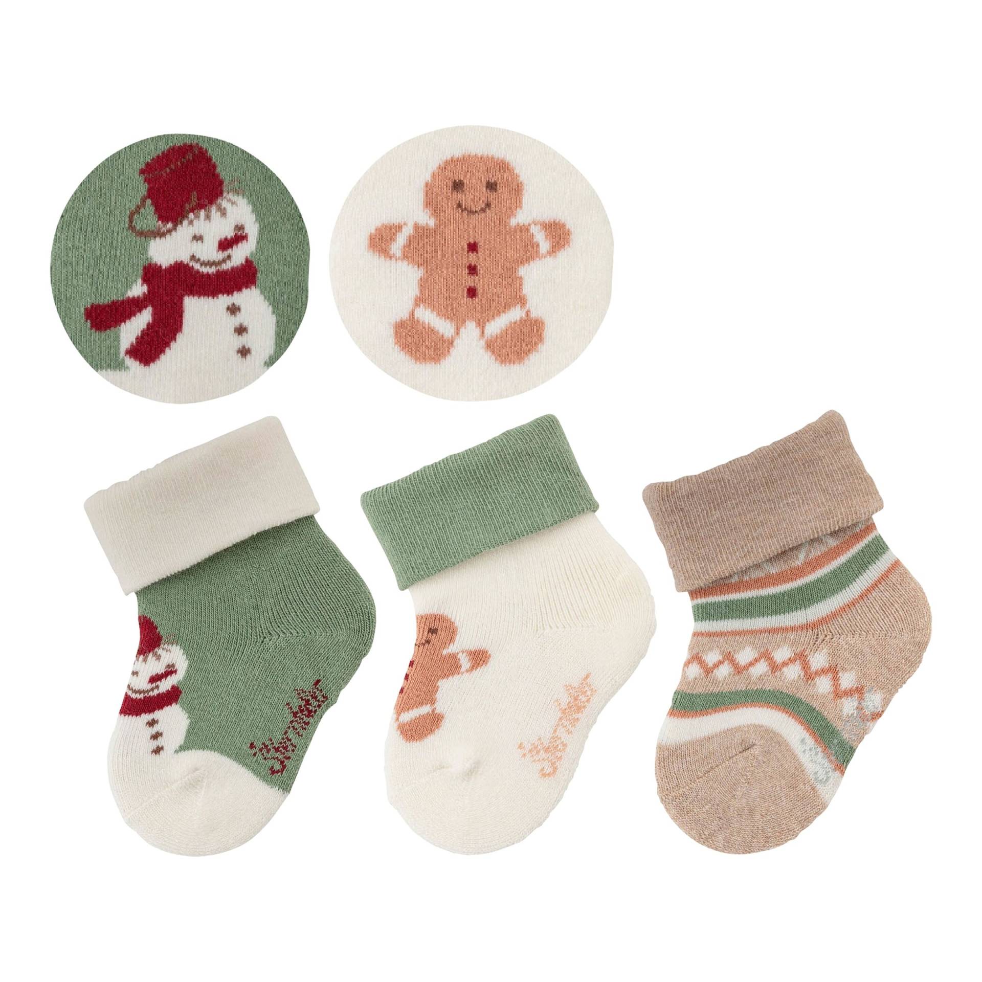 3er-Pack Socken Weihnachten von Sterntaler