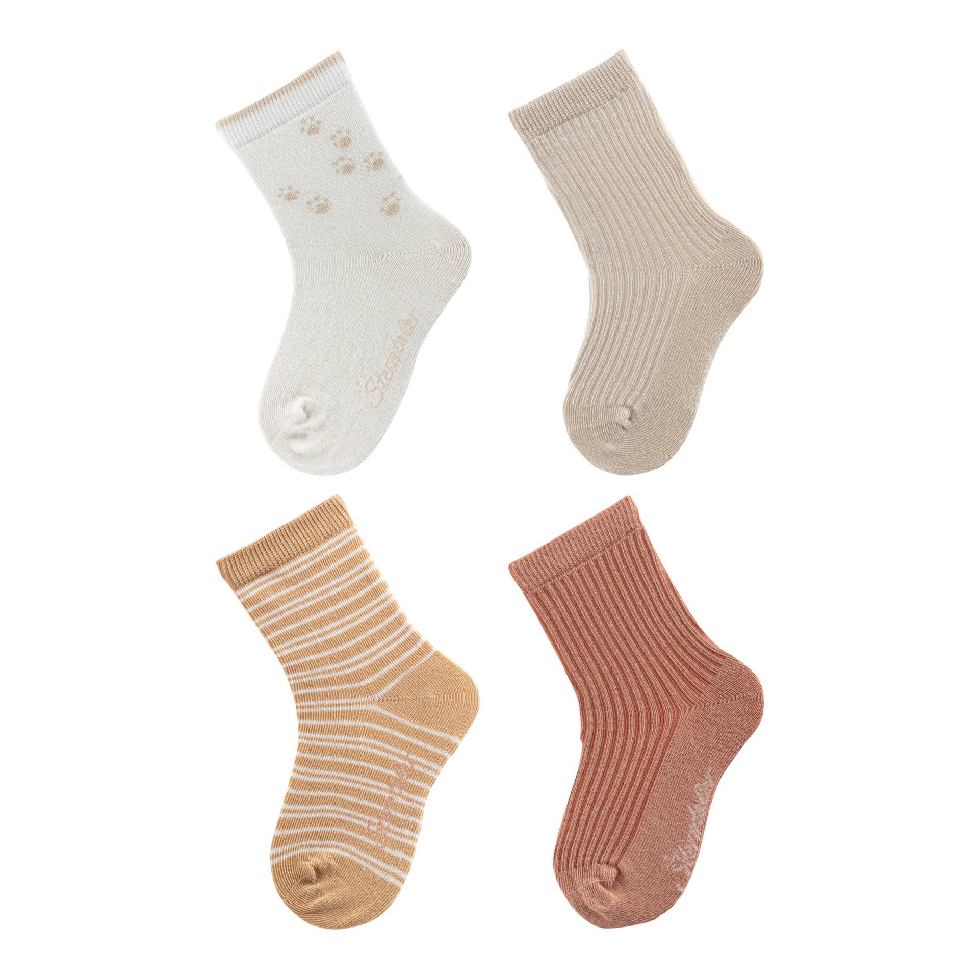 4er-Pack Socken Pfoten Ringel  von Sterntaler