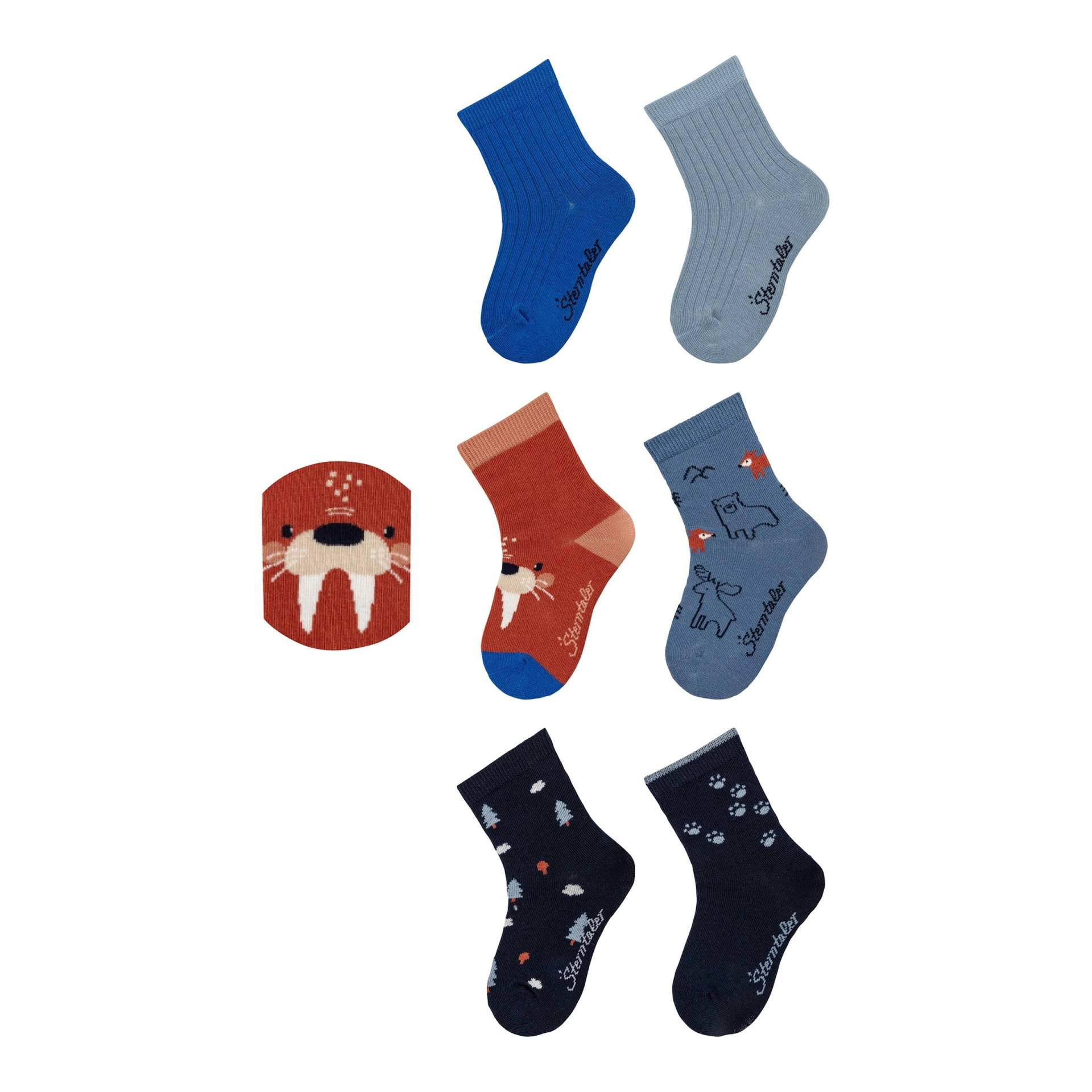 6er-Pack Socken Tiere Rippqualität von Sterntaler