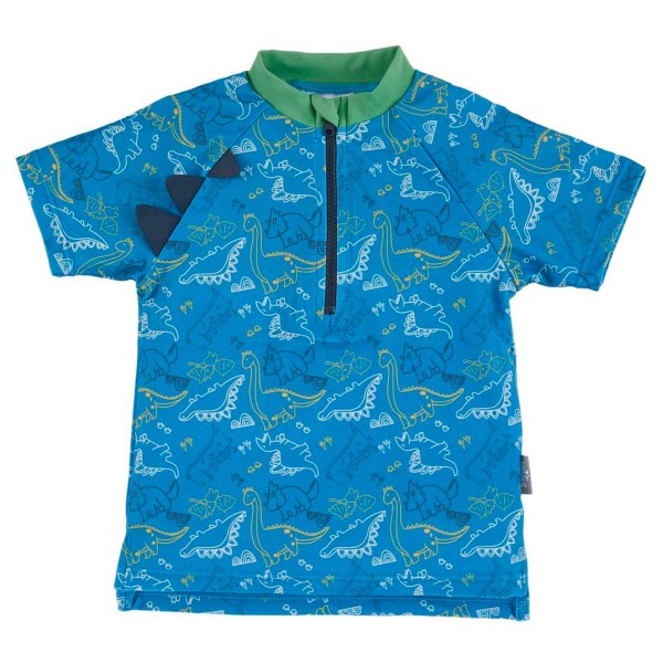 Sterntaler - Kid's Kurzarm-Schwimmshirt Dino - Lycra Gr 110/116 blau von Sterntaler