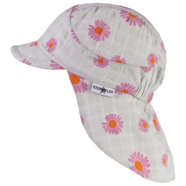 Sterntaler - Kid's Schirmmütze Nacken Blume - Cap Gr 49 cm;53 cm grau;lila von Sterntaler