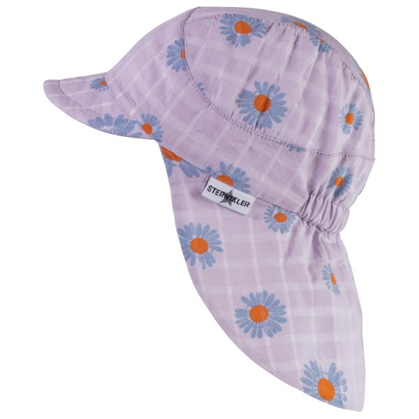 Sterntaler - Kid's Schirmmütze Nacken Blume - Cap Gr 51 cm lila von Sterntaler