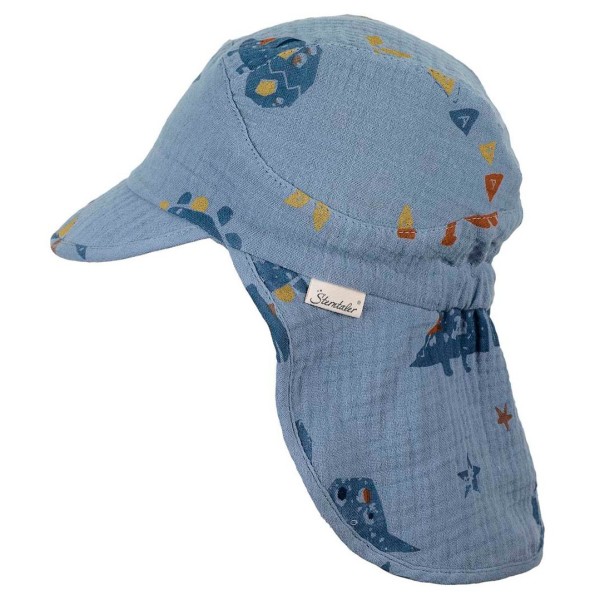 Sterntaler - Kid's Schirmmütze Nacken Dinosaurier - Cap Gr 47 cm;49 cm grau/blau von Sterntaler