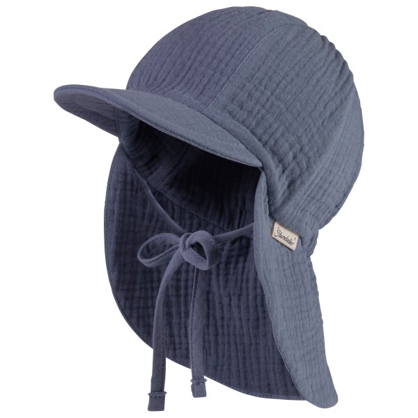 Sterntaler - Kid's Schirmmütze Nacken Musselin Bindeband - Cap Gr 43 cm blau von Sterntaler