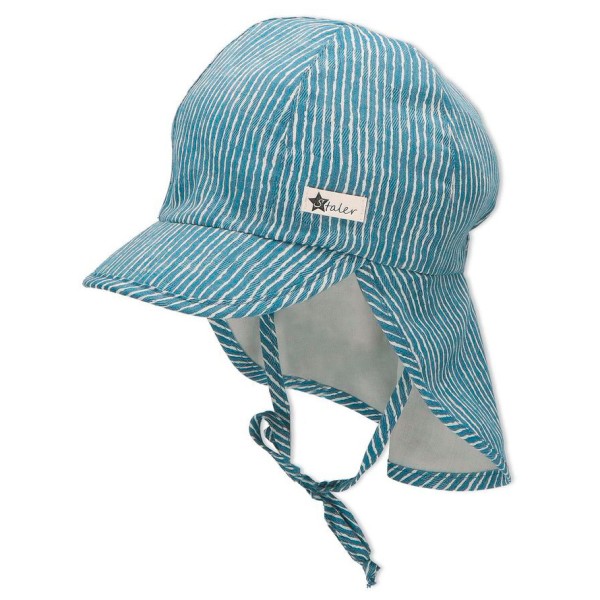 Sterntaler - Kid's Schirmmütze mit Nackenschutz Cotton - Cap Gr 45 cm türkis von Sterntaler