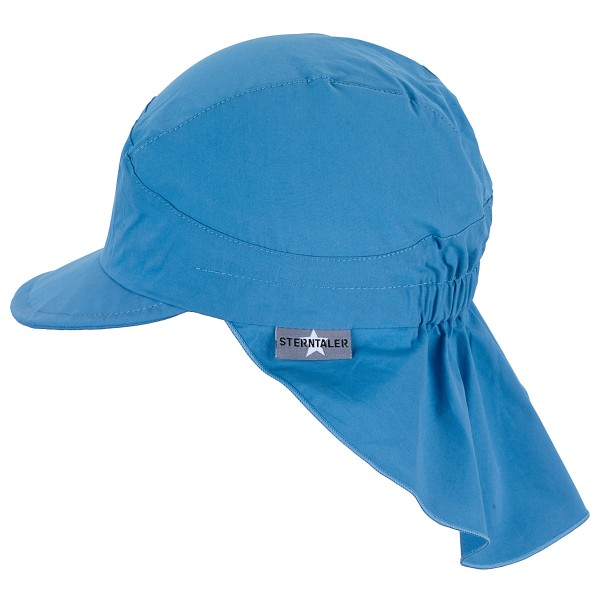 Sterntaler - Kid's Schirmmütze mit Nackenschutz Uni - Cap Gr 49 cm blau von Sterntaler