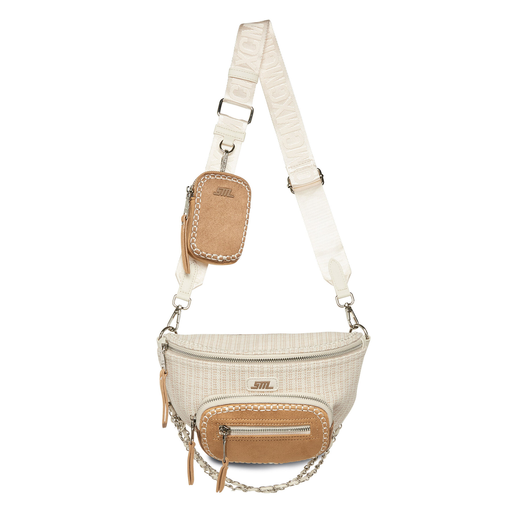 Handtasche Steve Madden Bdoubles Crossbody SM13001329-04004-BGE Beige von Steve Madden