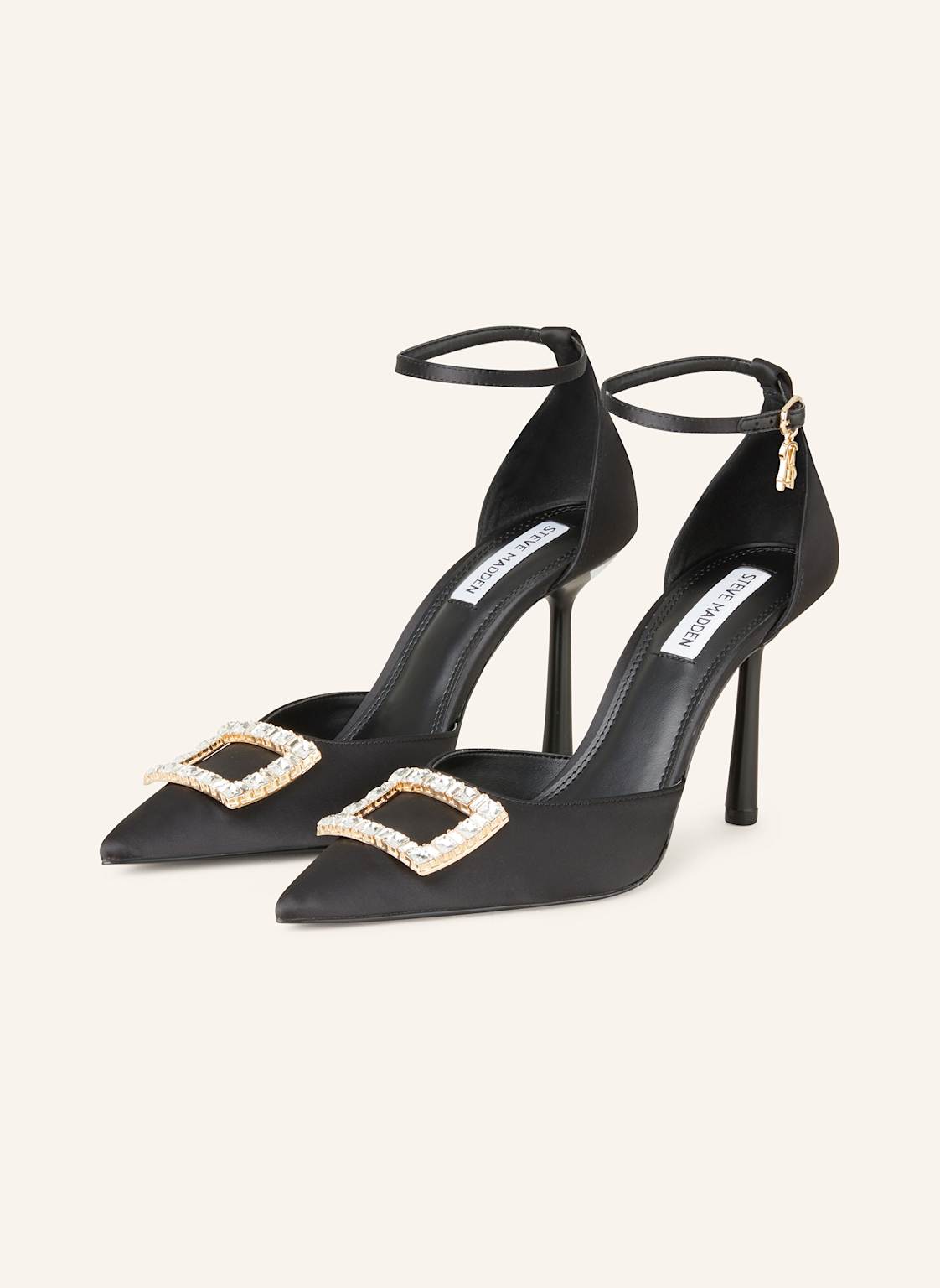 Steve Madden Slingpumps Champ Satn Mit Schmucksteinen schwarz von Steve Madden