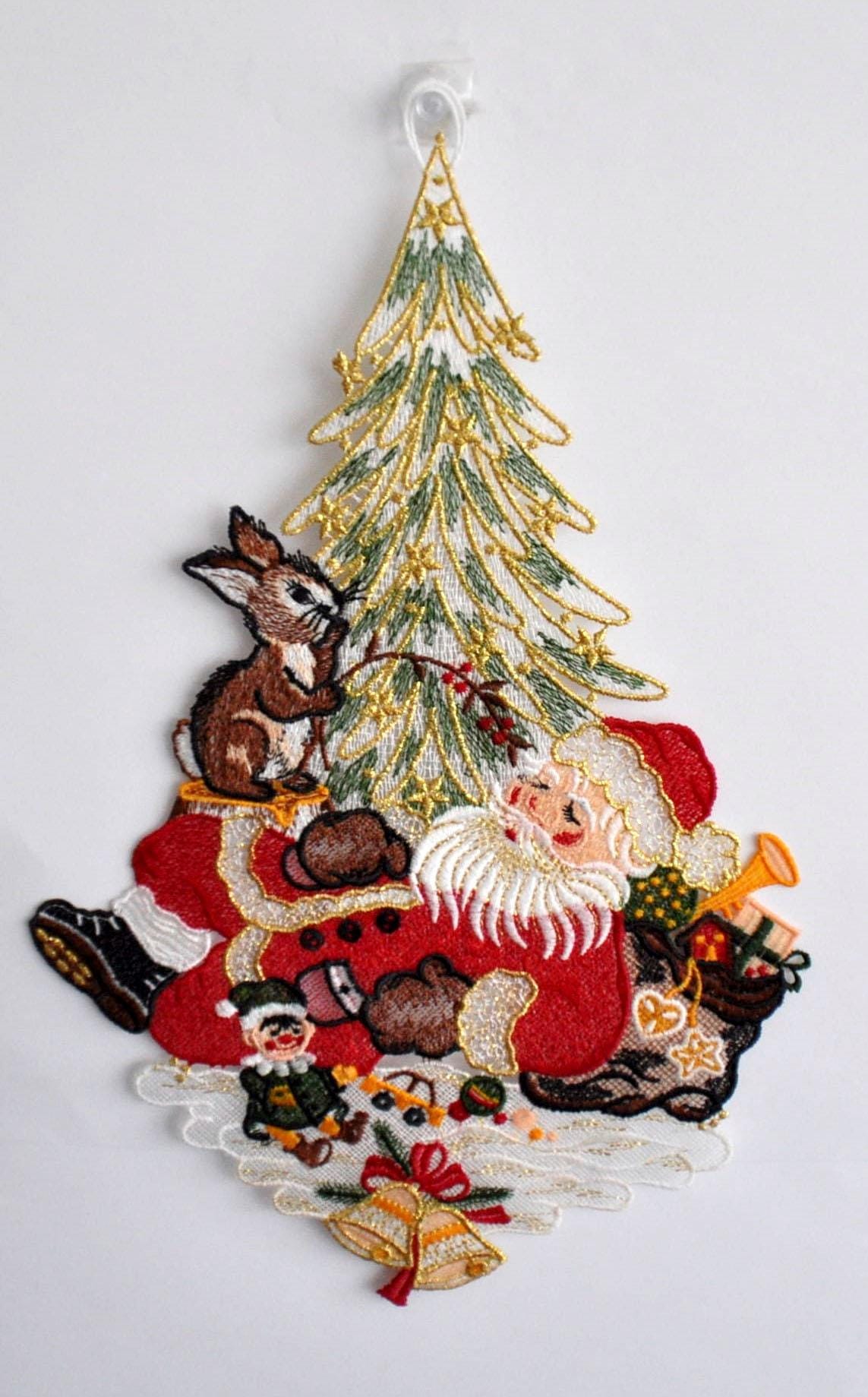 Stickereien Plauen Fensterbild »Weihnachtsmann« Stickereien Plauen Fensterbild »Weihnachtsmann« von Stickereien Plauen