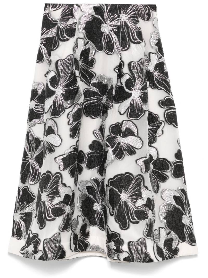 Stine Goya Anemone-jacquard voluminous midi skirt - White von Stine Goya