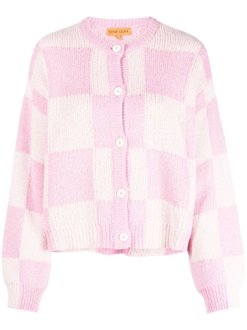 Stine Goya Ash checked cardigan - Pink von Stine Goya