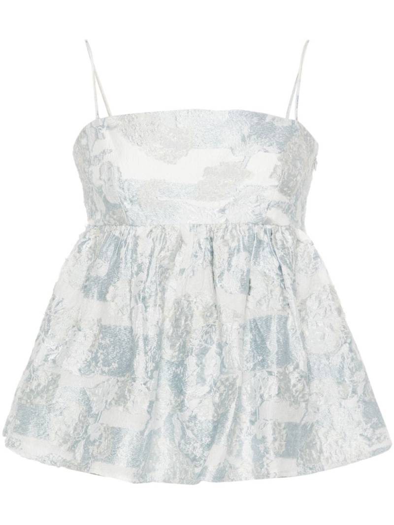 Stine Goya Sghari floral-jacquard top - Blue von Stine Goya