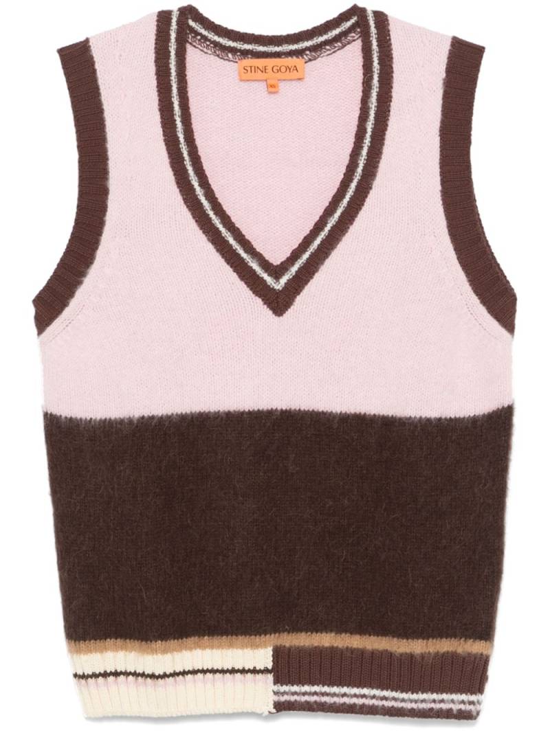 Stine Goya V-neck vest - Pink von Stine Goya