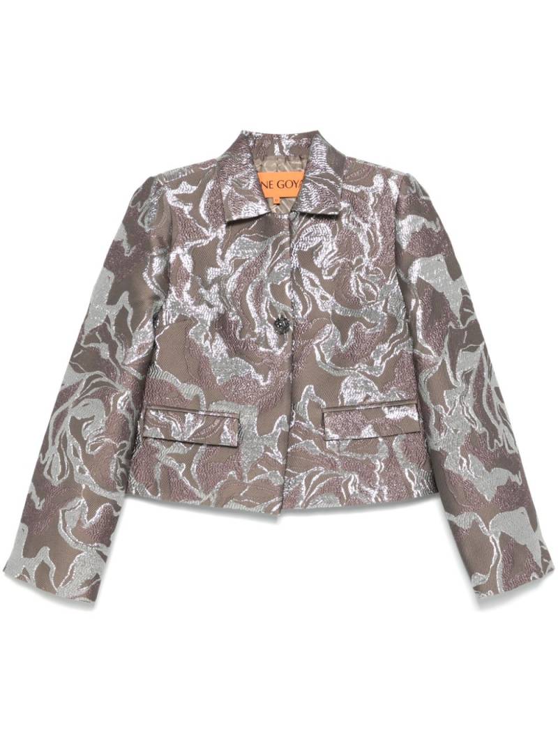 Stine Goya abstract metallic pattern jacket - Brown von Stine Goya