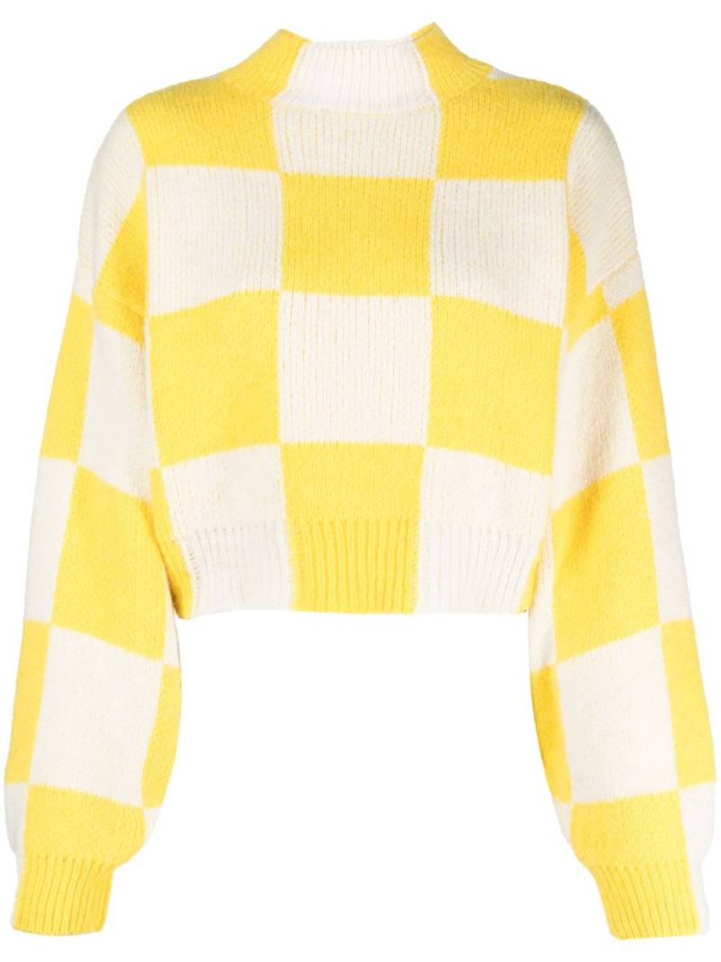 Stine Goya checkerboard-knit jumper - Yellow von Stine Goya