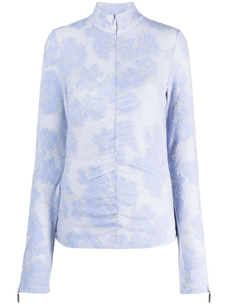 Stine Goya floral-appliqué zip-up sweatshirt - Purple von Stine Goya