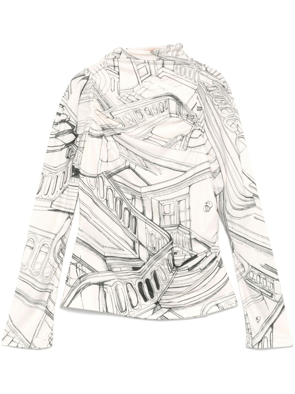 Stine Goya graphic-print blouse - Neutrals von Stine Goya