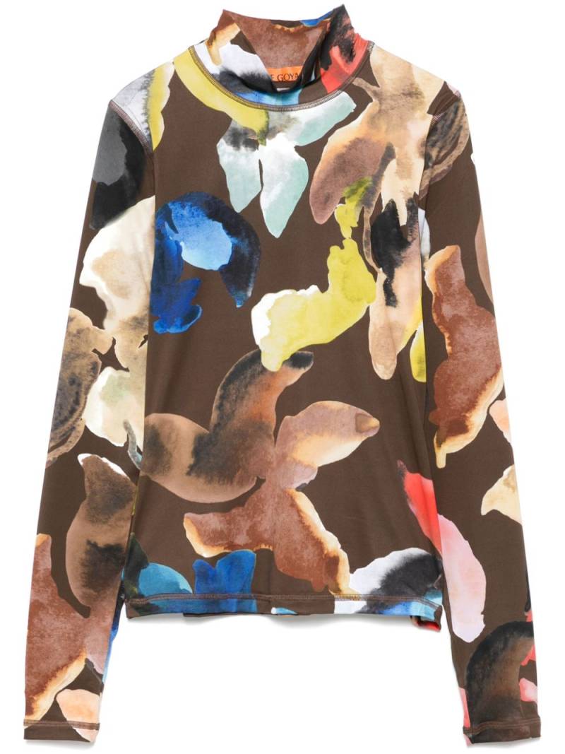 Stine Goya watercolour-print top - Brown von Stine Goya