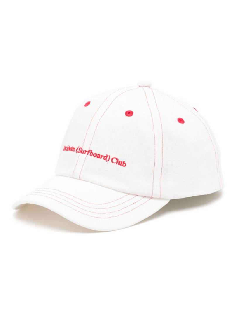 Stockholm Surfboard Club logo-embroidered baseball cap - White von Stockholm Surfboard Club