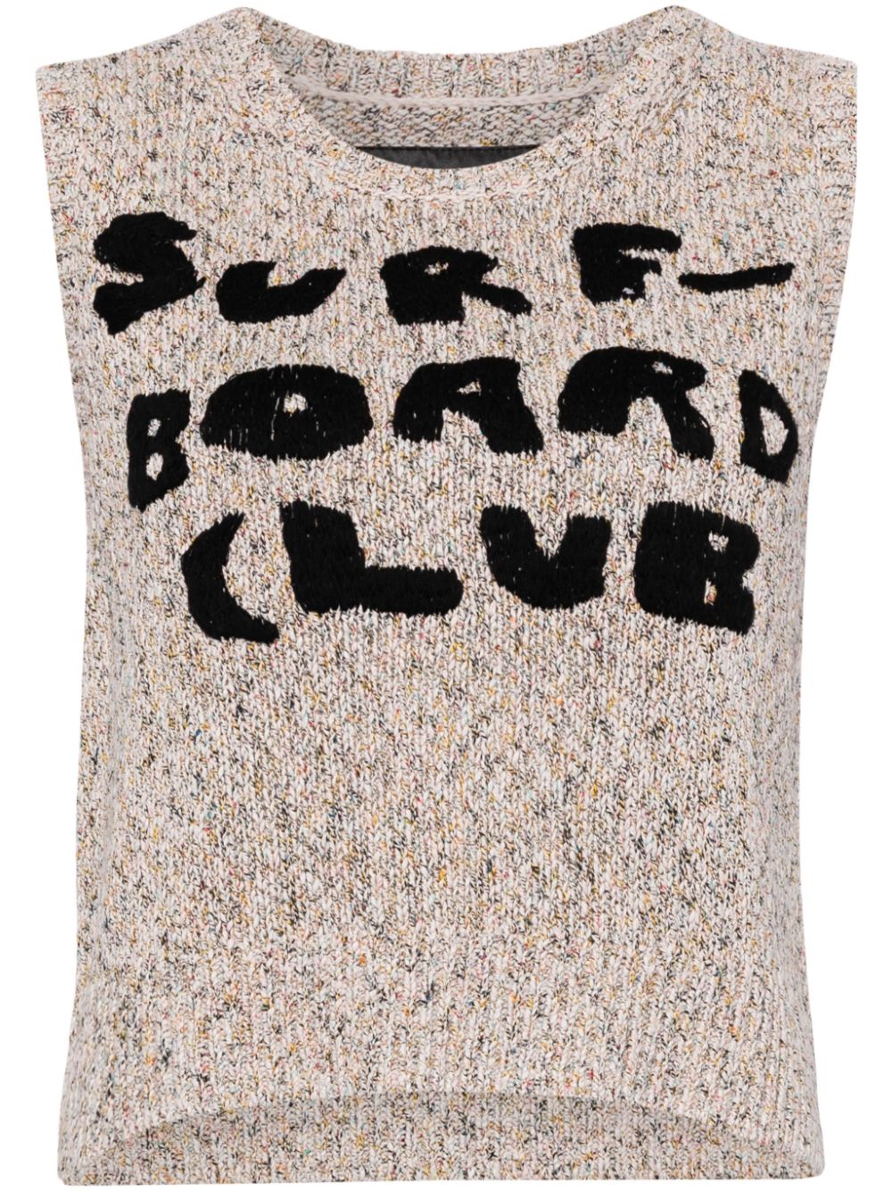 Stockholm Surfboard Club logo-embroidered knitted vest - Neutrals von Stockholm Surfboard Club