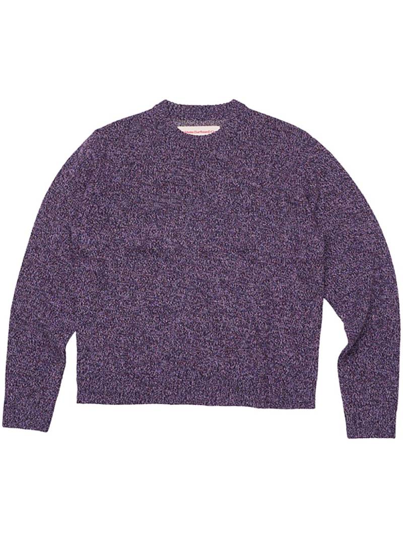 Stockholm Surfboard Club logo-intarsia jumper - Purple von Stockholm Surfboard Club