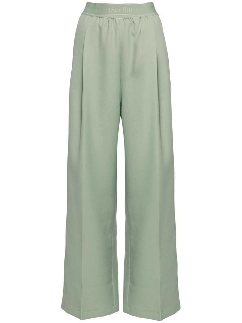 Stockholm Surfboard Club logo-waistband palazzo pants - Green von Stockholm Surfboard Club