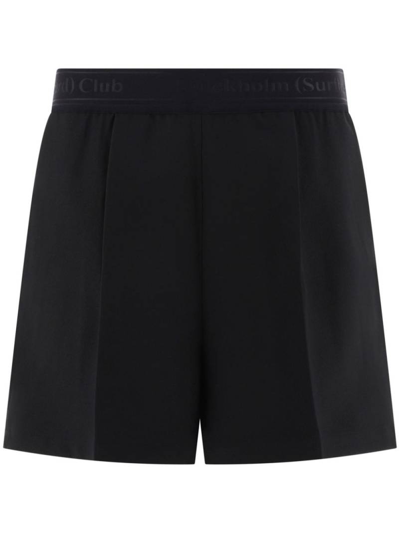 Stockholm Surfboard Club logo-waistband shorts - Black von Stockholm Surfboard Club