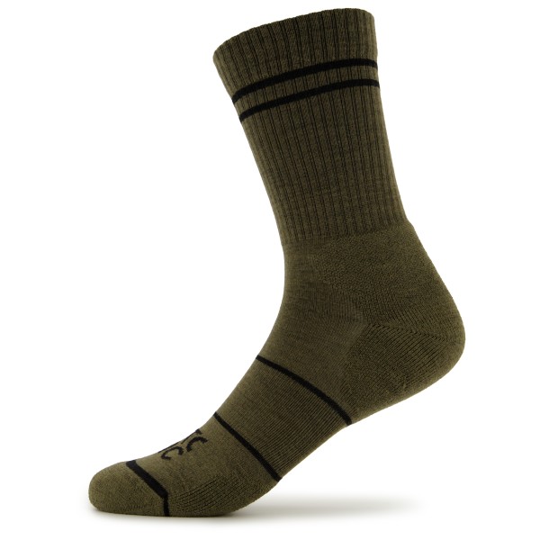 Stoic - Merino Crew Tech Rib Stripes Socks - Multifunktionssocken Gr 39-41 oliv von Stoic