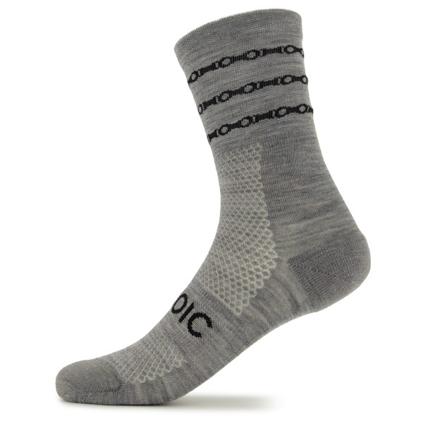 Stoic - Merino Gravel Socks - Velosocken Gr 36-38 grau von Stoic