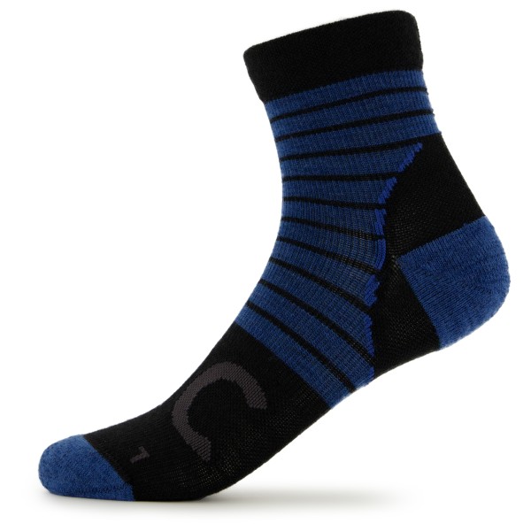 Stoic - Merino MTB Quarter Socks - Velosocken Gr 36-38 blau/schwarz von Stoic